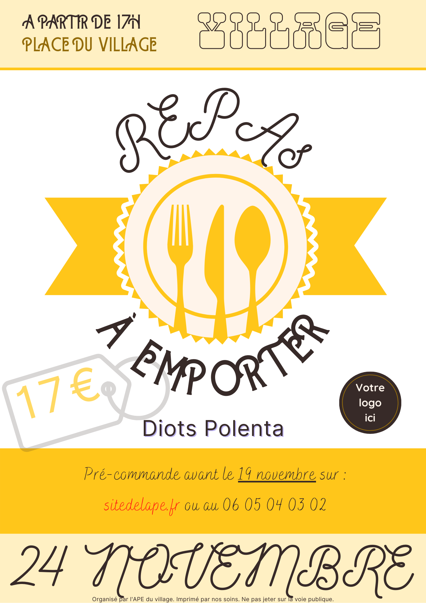 Affiche avec un mauvais choix de police.