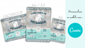 Modèle (template) d'affiches pour un concours de pétanque. Modèle (template) d'affiches pour un concours de pétanque.