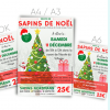 Modèles (templates) affiches vente de sapins de Noël. Modèles (templates) affiches vente de sapins de Noël.
