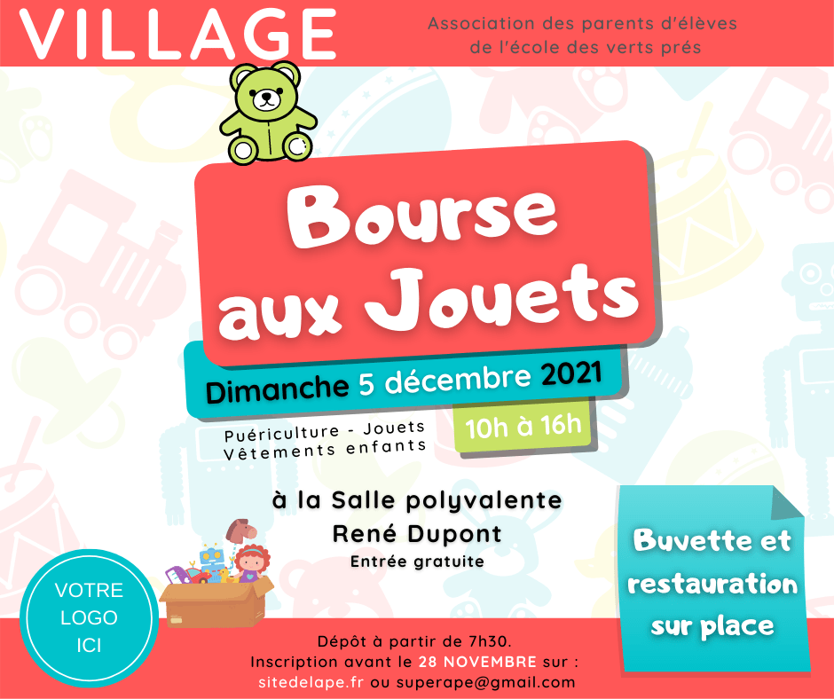 Affiche bourse aux jouets