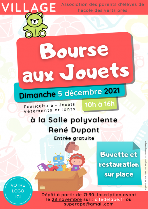 Bourse aux jouets-min Affiche bourse aux jouets