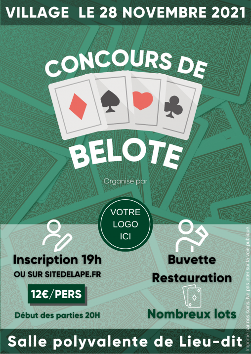 Affiches Concours de Belote