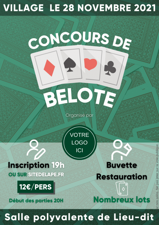 Affiches Concours de Belote