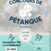 Modèle d'affiche concours de pétanque.