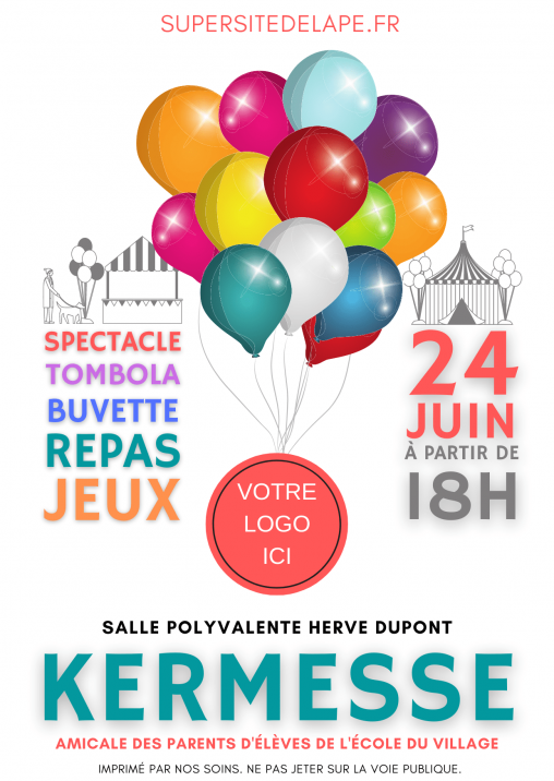 Modèle d'affiche kermesse.
