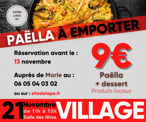 Modèle d'affiche Paëlla