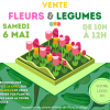 Modèle affiche marché aux fleurs / légumes