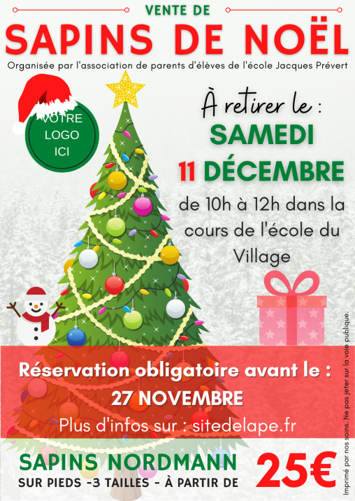 Vente de sapins-A6-min Affiches Vente de sapins de Noël