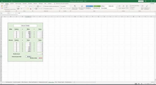 Capture d'écran Excel comptabilité facile association