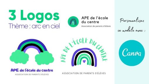 Logos APE association à personnaliser thème arc en ciel Logos APE association à personnaliser thème arc en ciel