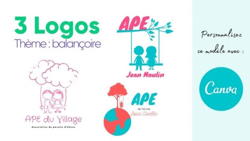 Logos APE association à personnaliser thème balançoire Logos APE association à personnaliser thème balançoire