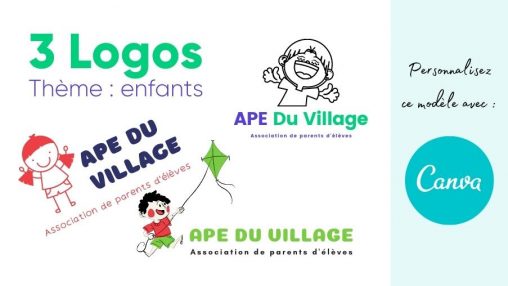 Logos APE association à personnaliser thème enfants Logos APE association à personnaliser thème enfants