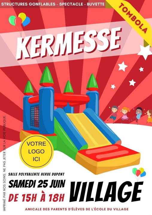 Modèle d'affiche de kermesse à personnaliser