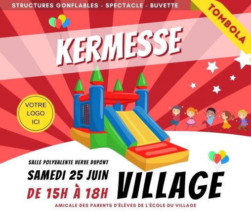 Modèle d'affiche de kermesse à personnaliser