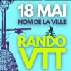 Modèle d'affiche à personnaliser pour une rando VTT thème bleu minimaliste