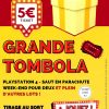 Modèle d'affiche à personnaliser A4 pour une tombola (thème cadeau rouge et or)