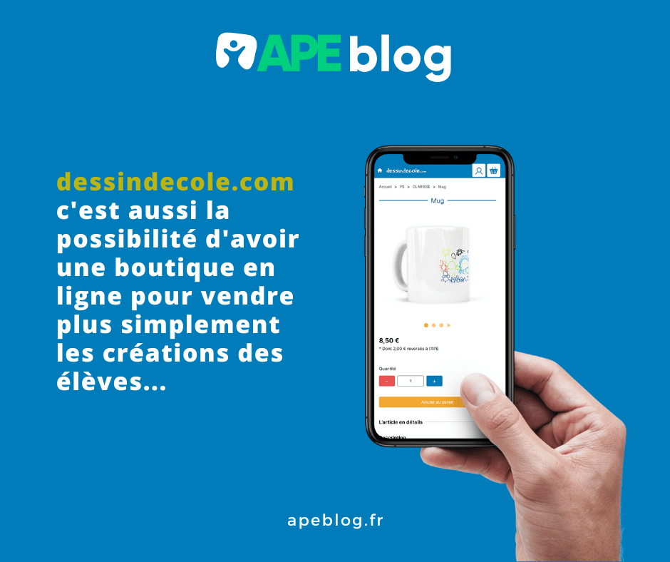 dessindecole.com
c'est aussi la possibilité d'avoir une boutique en ligne pour vendre plus simplement les créations des élèves...